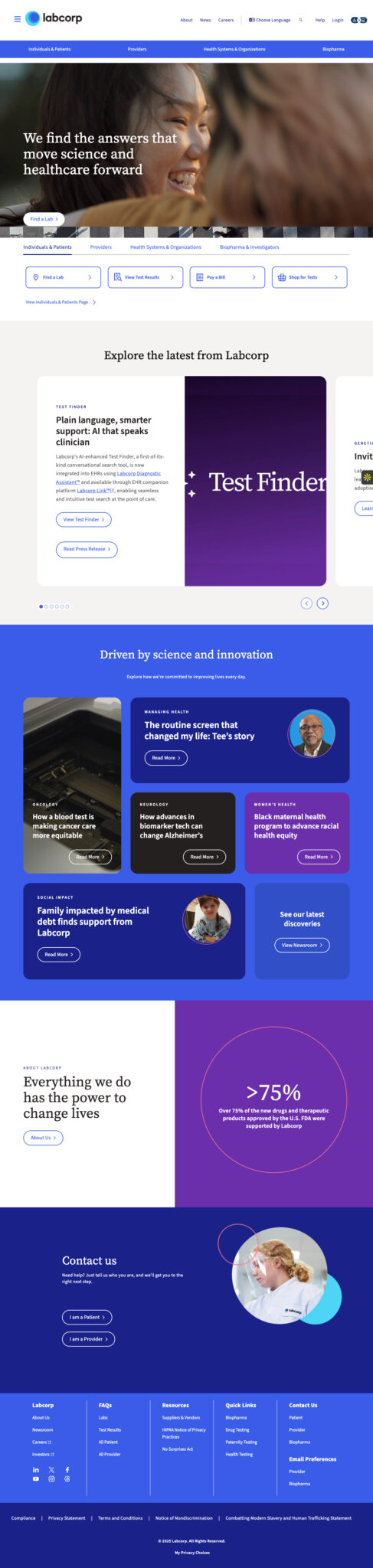 portfolio labcorp home full