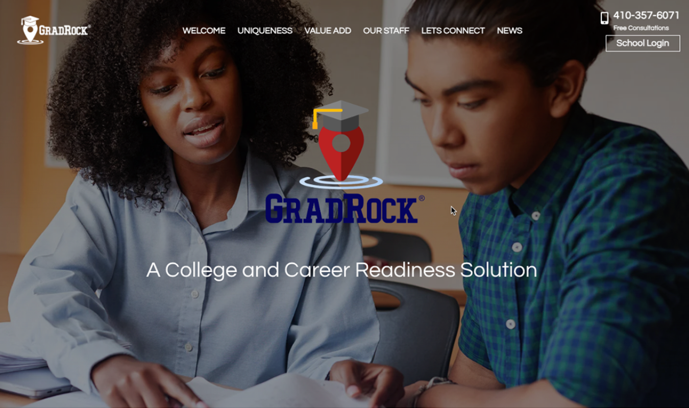 portfolio gradrock homepage